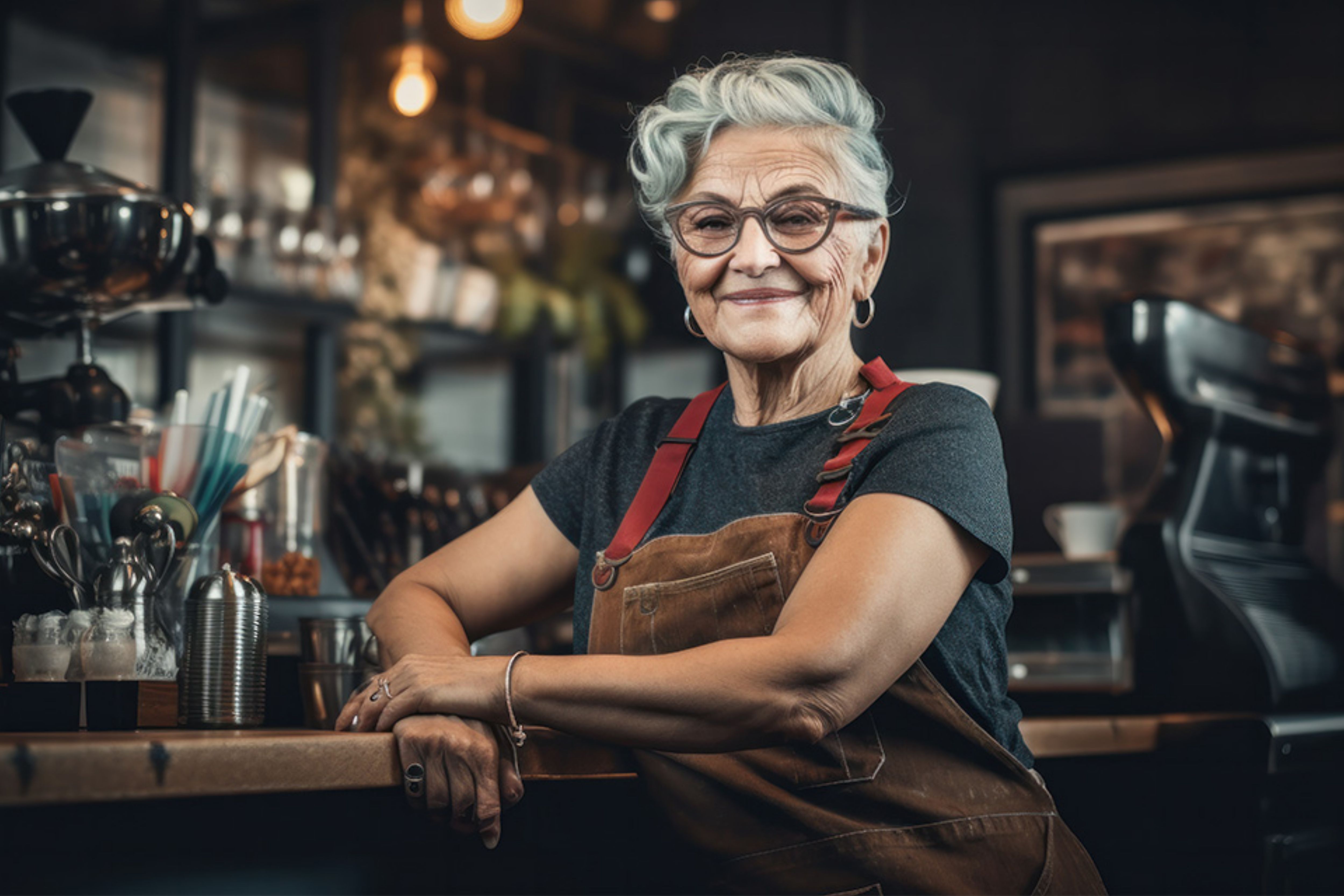 Foto: Frau in einem Restaurant