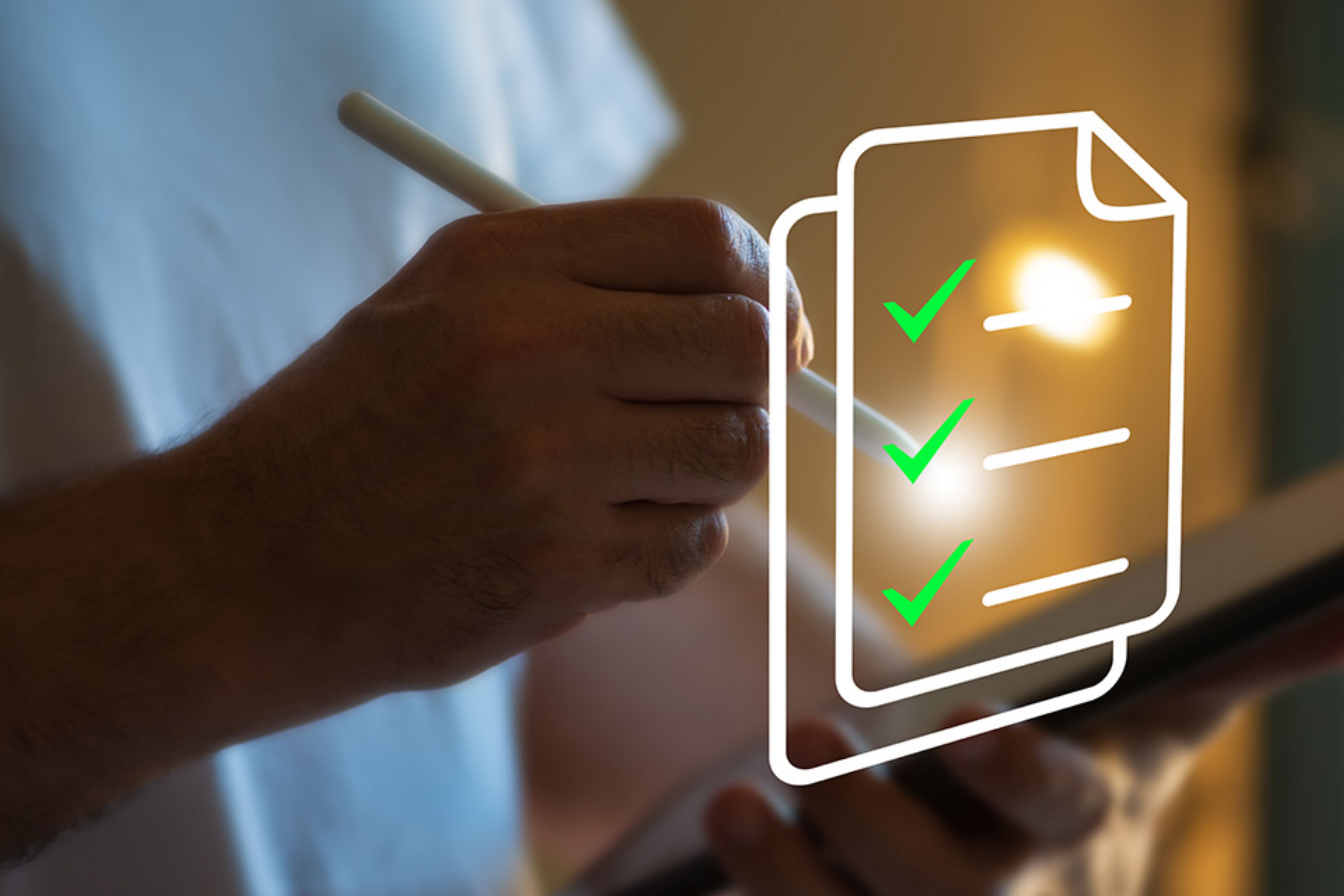 Foto: Abstrakt Person mit Checkliste